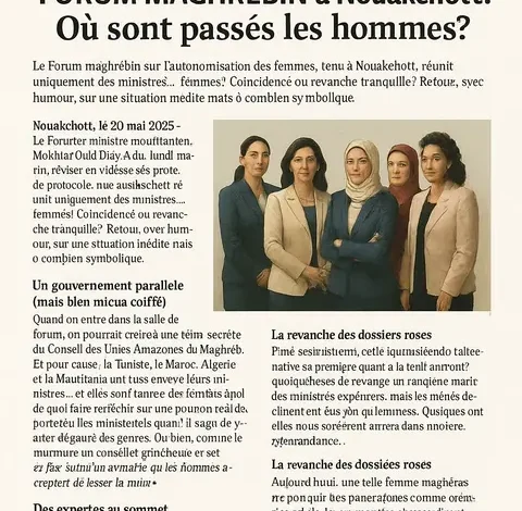 Forum Maghrébin à Nouakchott : Où sont passés les hommes ?