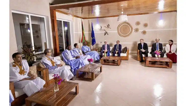Responsables mauritaniens et diplomates européens lors de la réception de la Journée de l’Europe à Nouakchott