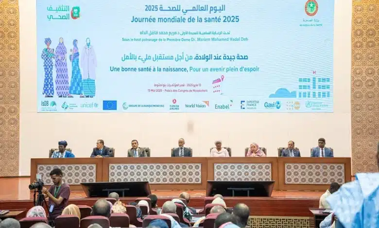 S.E. Ministre de la Santé M. Abdellahi Sidi Mohamed Weddih ouvre les événements de la Journée mondiale de la santé à Nouakchott.
