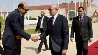 Photo de Le Président Mohamed Ould Cheikh El Ghazouani en route pour Vienne afin de participer à un forum sur le développement durable