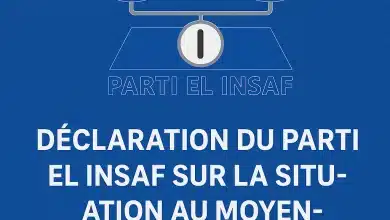 Photo de Le Parti El Insaf condamne les attaques israéliennes contre l’Iran et appelle à la désescalade