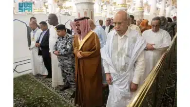 Photo de Mauritanie : Le président Ghazouani se recueille à la Mosquée du Prophète à Médine
