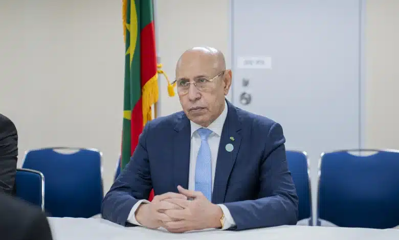 Le président mauritanien Mohamed Ould Cheikh El Ghazouani en réunion officielle à Tokyo lors du sommet TICAD 9.