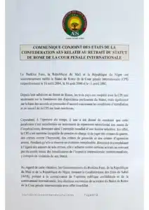 Le retrait de la Confédération du Sahel de la CPI