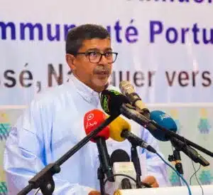 Me Sidi Mohamed Ould Maham lors d’une allocution publique en Mauritanie