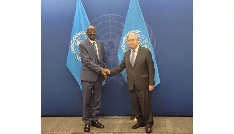 Photo de Le ministre des Affaires étrangères rencontre le secrétaire général de l’ONU