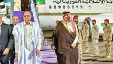 Photo de Le Président mauritanien arrive à Médine