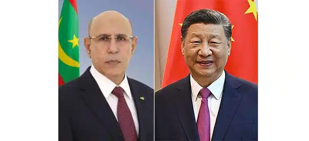Mohamed Ould Cheikh El Ghazouani et Xi Jinping – message de félicitations pour le 76e anniversaire de la République populaire de Chine.