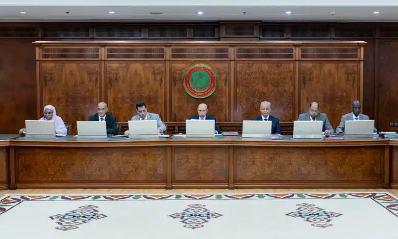 Réunion du Conseil des Ministres au Palais présidentiel de Nouakchott, présidée par Mohamed Ould Cheikh El-Ghazouani, le 10 septembre 2025.