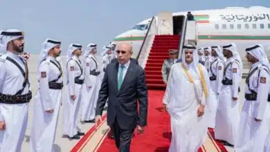 Photo de Le président Ghazouani à Doha pour le sommet arabo-islamique d’urgence