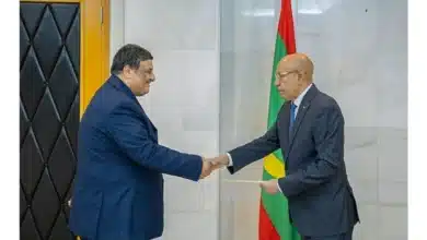 Photo de Le Président de la République reçoit les lettres de créance du nouvel ambassadeur de la Palestine