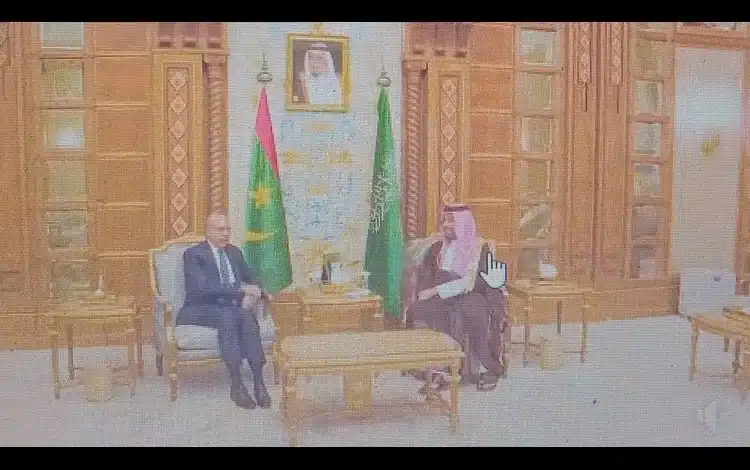 Mohamed Ould Cheikh El Ghazouani rencontre Mohammed ben Salman à Riyad 6 Photo de Mohamed Ould Cheikh El Ghazouani rencontre Mohammed ben Salman à Riyad