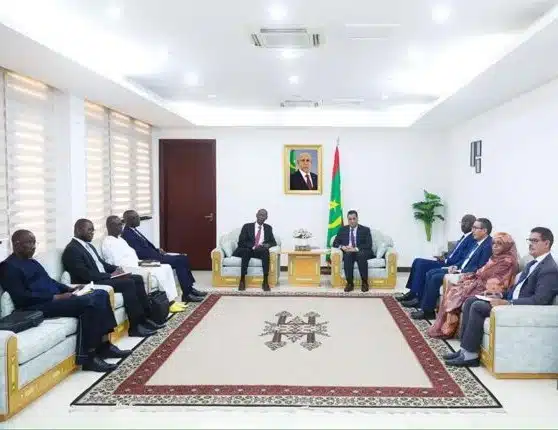 Rencontre à Nouakchott entre le Premier ministre mauritanien Moctar Ould Djay et le ministre sénégalais des Affaires étrangères Cheikh Niang