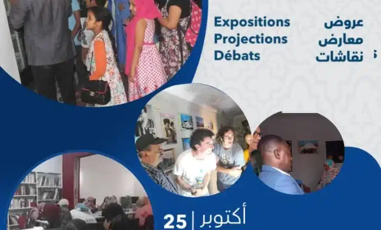 Affiche officielle du Festival Nouadhibou Image 2025 à Nouadhibou, organisé par l’Association Sahel Dév, du 25 au 27 octobre 2025, avec au programme expositions, projections et débats sur la culture et l’environnement.