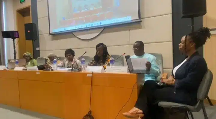 Participants à l’événement parallèle sur l’esclavage par ascendance et le terrorisme dans le Sahel, lors de la 85e Session Ordinaire de la Commission Africaine des Droits de l’Homme et des Peuples à Banjul.