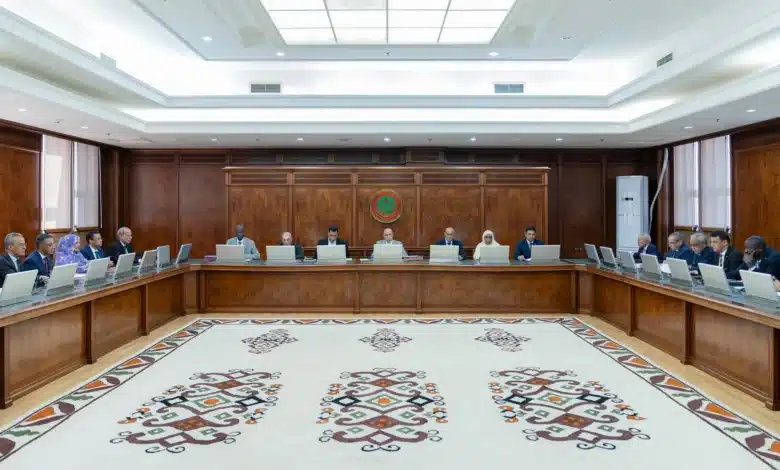 Conseil des ministres de la Mauritanie présidé par Mohamed Ould Cheikh El Ghazouani, octobre 2025.