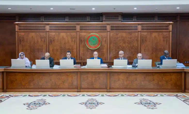 Réunion du Conseil des Ministres de Mauritanie, 1er octobre 2025, sous la présidence de Mohamed Ould Cheikh El-Ghazouani.