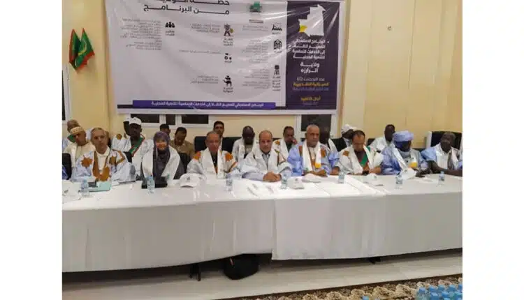 Trarza : lancement du programme d’urgence pour généraliser l’accès aux services de base 1 Photo du ministre Ould Eyih lors de la cérémonie à Rosso