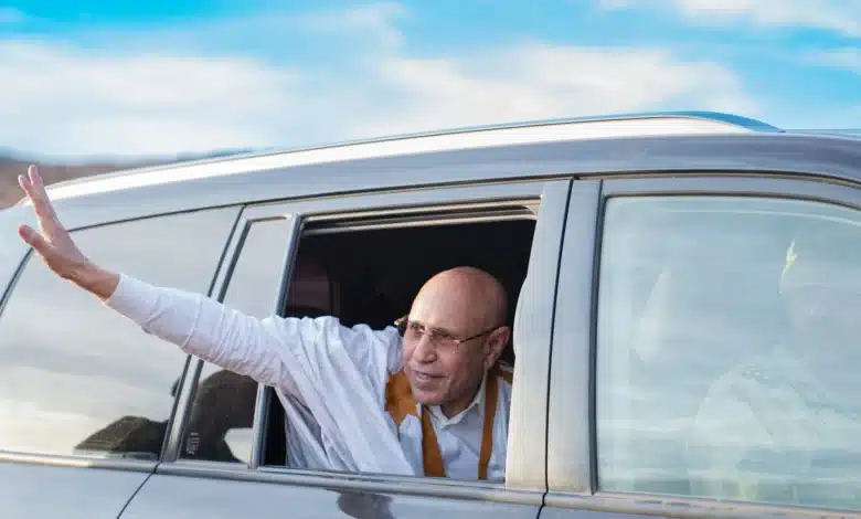 Le président Mohamed Ould Cheikh El Ghazouani en visite à Nbeiket Lahwach, Hodh Ech Chargui