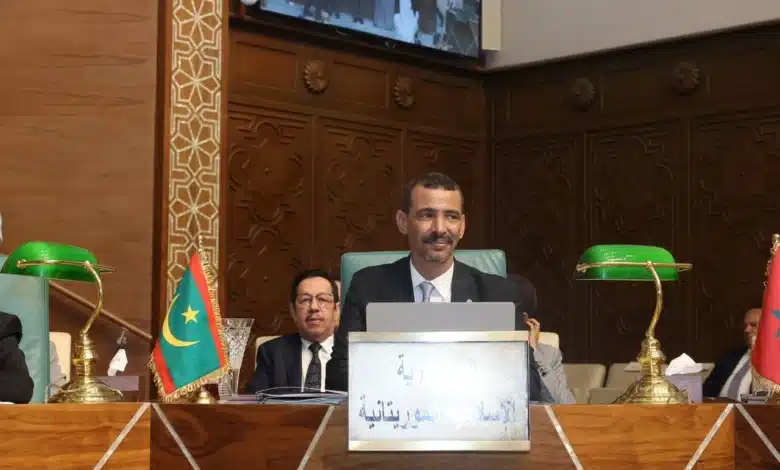 وزير الثقافة الموريتاني خلال مشاركته في الدورة 54 لمجلس وزراء الإعلام العرب في القاهرة.