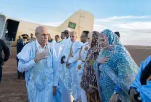 Ouadane : accueil officiel du Président Ghazouani par le parti El Insaf 8 accueil président Ghazouani à son arrivée à Oudane