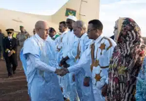 Ouadane : accueil officiel du Président Ghazouani par le parti El Insaf 4 cérémonie accueil déroulée en présence d’une importante délégation des dirigeants du parti, des élus locaux, des cadres, des notables de la moughataa de Ouadane, ainsi que d’un large public de militants et de citoyens.