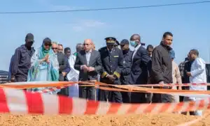 Boghé : le Président Ghazouani inaugure la route Boghé–Kaédi et lance des projets structurants 2 le Président Ghazouani s’est rendu dans la commune de Hayré Mbar, dans la moughataa de Bababé, pour s’enquérir de l’état d’avancement d’un projet hydraulique et agricole majeur