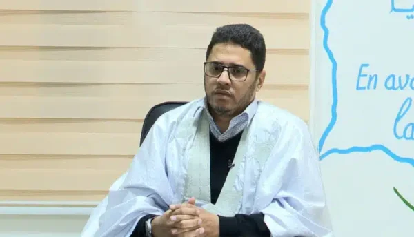 Dialogue politique en Mauritanie : Mauritanie de l’avant se dit favorable au processus 1 Nourredine Mohamed Mahmedou, président du parti Mauritanie de l’avant, lors d’une déclaration sur le dialogue politique en Mauritanie