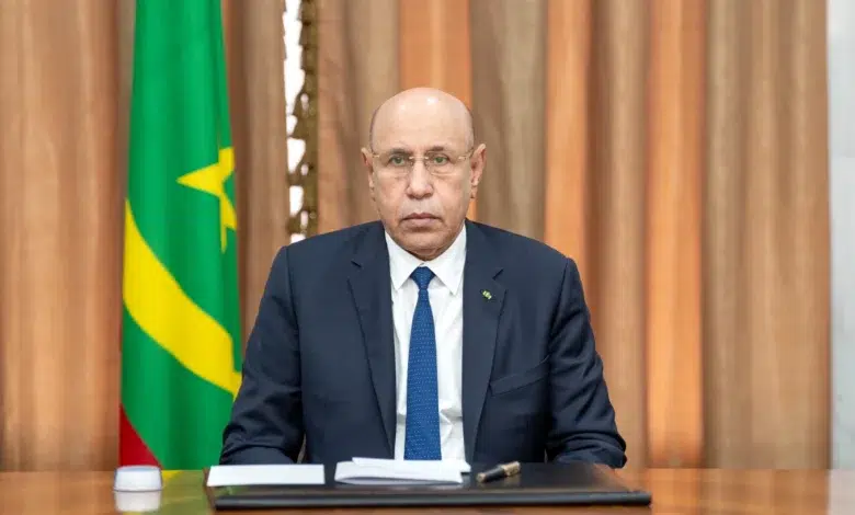 Mauritanie-Mali : Ghazouani menace de recourir au droit international 1 Le président mauritanien Mohamed Ould Cheikh El Ghazouani lors d'une réunion au palais présidentiel.