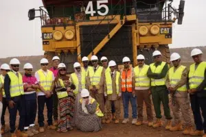 Visite de la mine Kinross Tasiast par la Ministre de la Fonction Publique et du Travail