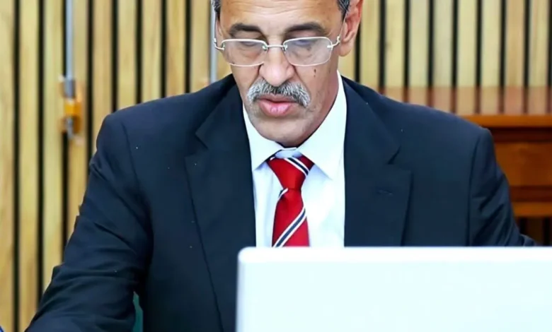 Orpaillage artisanal en Mauritanie : nouveau mécanisme d'encadrement 1 M. Dy Ould Zein, ministre des Mines et de l'Industrie de Mauritanie, consultant des dossiers lors du Conseil des ministres.