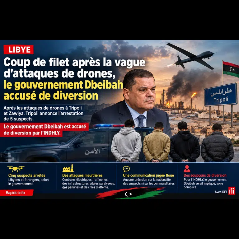 Libye : Arrestations après les attaques de drones à Tripoli et Zawiya