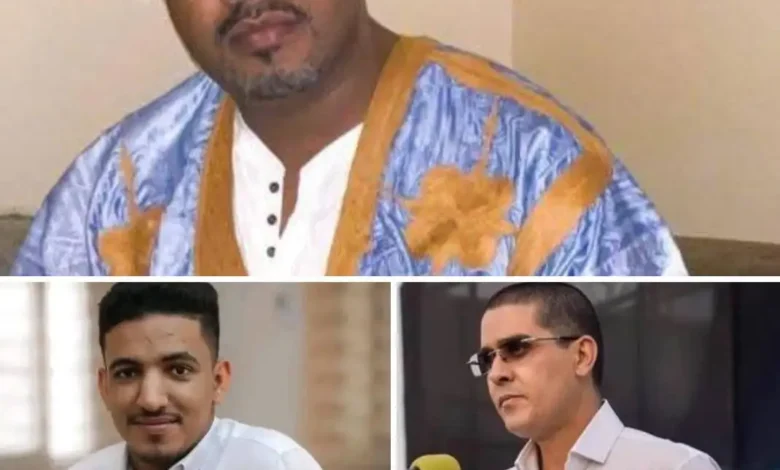 Mauritanie : trois journalistes interpellés sans motif, l’UJPLA dénonce le « silence » des autorités 1 Portrait monté de trois journalistes mauritaniens concernés par les interpellations : Hanevi ould Dahah (en haut, en tenue traditionnelle boubou bleu), Hacen ould Lebatt et Oussama ould Youssouf (en bas, en chemise).